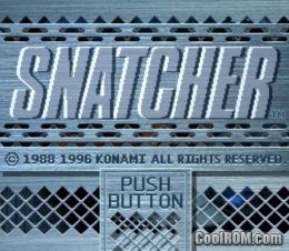 Snatcher Sur Sega Saturn - Version Japonaise NTSC-J Complet